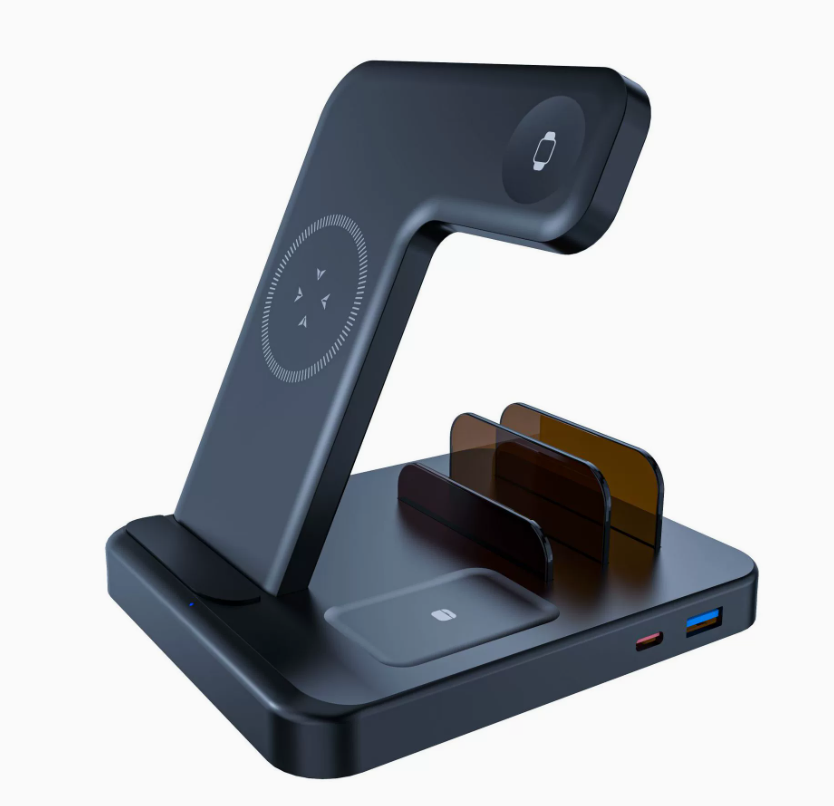 4-in-1 Wireless Charging Station with Device Organizer